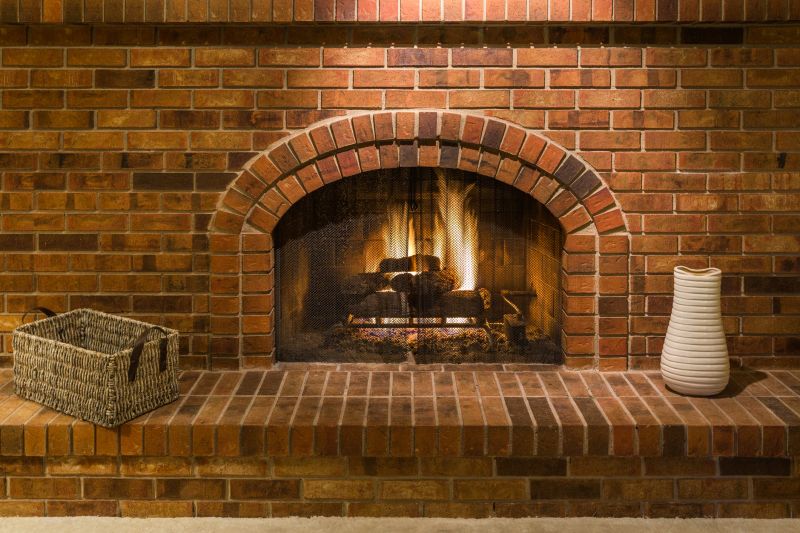 Fireplace with Mantel and Chimney